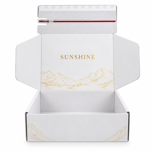 Boîte postale auto-adhésive personnalisée à fermeture facile avec bande adhésive à glissière, en carton ondulé blanc, emballage d'expédition détachable pour le commerce électronique - Product Image 2