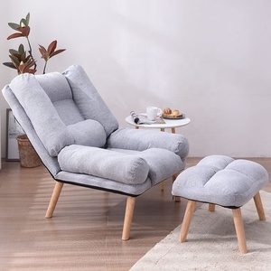 <span class=keywords><strong>Fauteuil</strong></span> capitonné en tissu avec repose-pieds, pieds en bois massif, <span class=keywords><strong>fauteuil</strong></span> inclinable <span class=keywords><strong>pliable</strong></span>, confortable, moderne, minimaliste, pour <span class=keywords><strong>petit</strong></span> espace, salon - Product Image 4