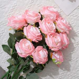 Flor Artificial de Seda, Rosa, Precio al por Mayor, Venta Caliente, para Decoración de Bodas o Decoración del Hogar, Sala de Estar - Product Image 3