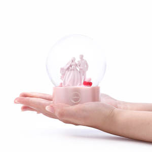 High Performance 100MM Wedding Series Resin Handmade <b>Snow</b> <b>Globe</b> Decoration for Souvenir - Product Image 6