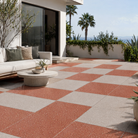 Revêtement de sol en terrazzo architectural moderne, dalle de terrazzo artificielle, sol en terrazzo sur mesure pour grande villa, escalier