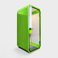 Dosette d'information de partage d'isolement portable en gros une personne cabine de bureau mobile dosettes souples avec roues dosette de tige
