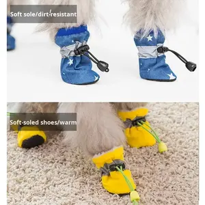 Chaussures <span class=keywords><strong>pour</strong></span> chien Bunnyhi GX004 à rayures réfléchissantes très vendues avec semelles en caoutchouc antidérapantes, <span class=keywords><strong>bottes</strong></span> <span class=keywords><strong>de</strong></span> <span class=keywords><strong>pluie</strong></span> et <span class=keywords><strong>de</strong></span> neige <span class=keywords><strong>chaudes</strong></span> <span class=keywords><strong>pour</strong></span> animaux <span class=keywords><strong>de</strong></span> compagnie - Product Image 2