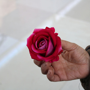 Tête de fleur artificielle en soie velours rose, coiffe de fleurs artificielles, boîte cadeau, décoration de mariage et de maison, style classique, direct usine - Product Image 4