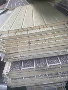 耐火性外装装飾サンドイッチ壁板金属彫刻PU断熱ボード（冷蔵室用） - Product Image 5