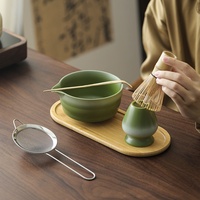 Ensemble de thé matcha en céramique de style japonais Estick avec filtre, bol en céramique, outils de cérémonie du thé, emballage cadeau