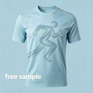 Camisetas personalizadas de poliéster 100% de secado rápido para maratón, eventos deportivos, publicidad, estampado por transferencia térmica, tejido sólido, en blanco. - Product Image 1
