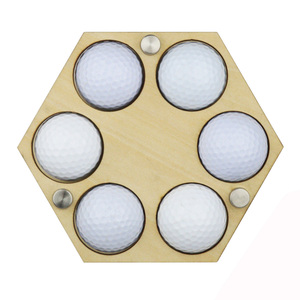 Exhibidores de Pelotas de Golf Creativos de Madera con Forma de Panal de Abeja, Soporte de Pared para Exhibición de Pelotas de Golf - Product Image 1