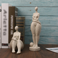 Figura de Resina de Mujer Gorda Haciendo Yoga, Modelo para Mueble de TV, Decoración Creativa para Sala de Estar, Regalo de Inauguración, Artesanía de Resina, Dama Gorda