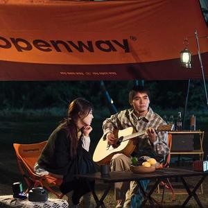 Toldo Openway 340x400cm de Tela Oxford Impermeable para Camping, Color Naranja, Montaje Manual - Product Image 2