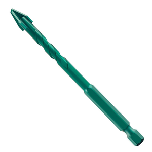 <span class=keywords><strong>Foret</strong></span> à <span class=keywords><strong>verre</strong></span> en carbure de titane vert avec queue hexagonale excentrique et pointe en carbure, avec cannelure, pour <span class=keywords><strong>verre</strong></span>, céramique et carrelage en porcelaine - Product Image 1