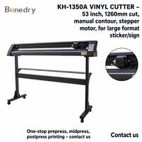 Traceur de découpe vinyle grand format KH-1350A 53 pouces (1350 mm) avec alimentation 1260 mm, traceur de contour manuel Signmaster pour autocollants et enseignes