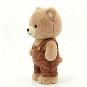 Oso de peluche personalizado, oso de peluche vestido, oso de peluche marrón, oso de peluche con overol. - Product Image 3