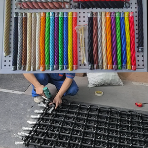 Sistema de parque de aventura Multiactividad: pared de escalada + Kit de curso de cuerda, instalación de entrenamiento al aire libre de servicio pesado para adultos/niños - Product Image 6