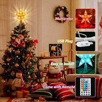 Étoile de Noël lumineuse TSINYE pour le sommet du sapin, étoile LED RGB avec télécommande, minuterie USB, lanterne étoilée pour les fêtes de fin d'année
