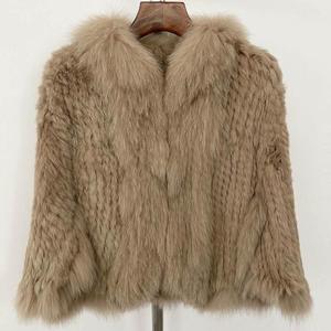 Nouveau Manteau d'<span class=keywords><strong>Hiver</strong></span> en Fourrure de <span class=keywords><strong>Lapin</strong></span>, Court, en Fourrure de Renard, Tendance, Grand Col, Style <span class=keywords><strong>Sauvage</strong></span> et Élégant - Product Image 3