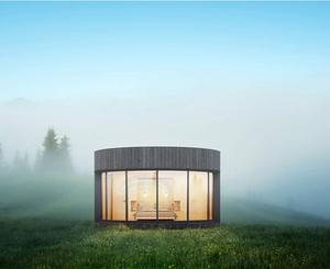 Cabina in Irlanda prefabbricata luce acciaio struttura <span class=keywords><strong>bungalow</strong></span> casa vacanza in legno rotondo cabina campeggio - Product Image 2