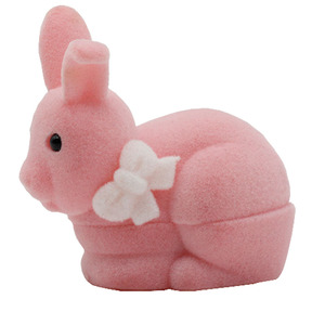 High Quality Pink Cartoon Rabbit Flocking <strong>Jewelry</strong> <strong>Box</strong> for Ring Gift Packaging Boys and Girls Jewellery Boxes Packaging - Product Image 5
