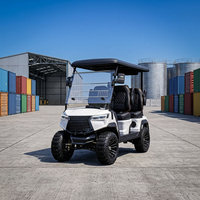 Carrito de Golf para 4 Personas con Asientos Acolchados, Fácil de Controlar, Estable, para Resorts, Eléctrico, para Carreteras No Públicas, con Certificación DOT y CE