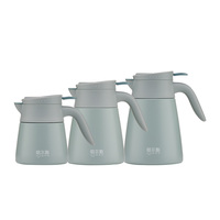 Thermos à grande capacité HAERS HOT, bouilloire en acier inoxydable, bouteille isotherme, cafetière avec poignée et filtre