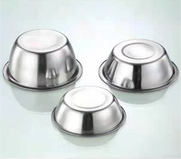 Bol en acier inoxydable pour chat, assiette de nourriture pour chien, fournitures pour animaux de compagnie, bol en acier inoxydable de qualité alimentaire 304 résistant à la corrosion