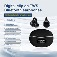 Headset Ear Clip X11 Berkualitas Tinggi OWS Earphone Nirkabel Olahraga dengan Layar LED Penunjuk Baterai untuk 5.4 IPX4 Tahan Air Desain Baru