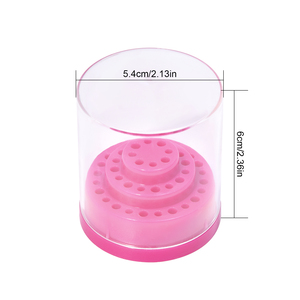 Boîte de rangement pour 48 embouts de perceuse à ongles, en plastique, avec couvercle transparent anti-poussière, grande capacité, support de présentation pour lime électrique de manucure, outil de salon - Product Image 3