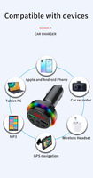 Lecteur de musique pour voiture, design classique F15, Bluetooth MP3 avec port de charge pour appels mains libres, lecture de chansons avec lumière LED, lecteur de musique pour voiture