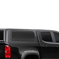 Auvent rigide noir pour benne de pick-up Chevrolet Colorado avec fenêtres latérales et vitre arrière