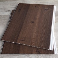 Plafond en PVC brillant, résistant à l'humidité, décoratif pour l'intérieur, facile à installer, en bois
