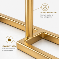 Arche de mariage de luxe en fer doré de 2,4 m, arche semi-circulaire détachable, support mobile, décoration de cérémonie, vente en gros OEM