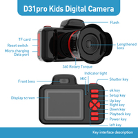 OEM barato DSLR niños Cámara Mega píxeles Digital Full HD Cámara Hd Video Selfie cámara para niños juguete para regalo para niños niñas