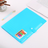 Bolsa organizadora con logotipo impreso de 5 compartimentos, para archivos A4, multicapa, con botón a presión, gruesa, de gran capacidad, para documentos, modelo 9751