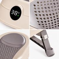 Transat de Bain Bébé Intelligent avec Détection de Température, Écran Anti-Buée, Support en TPE Souple, Pliable, Fixation Murale, pour Nouveau-né, Plus OEM