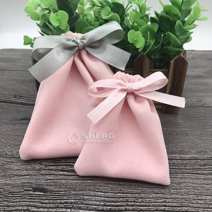 Bolsa de Embalaje de Joyería de Terciopelo con Cordón, Bolsa de Regalo de Joyería de Lujo con Logotipo Personalizado - Product Image 3