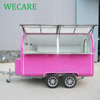 WECARE CE/EEC Fashion Trailer makanan lengkap menjual makanan ringan truk French Fry kopi Hot Dog Carts untuk dijual