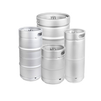 Seau en acier inoxydable 20L, fût à bière, coupleur G S D, empilable, argenté, épaisseur 1,2-2,0 mm, logo personnalisé, impression multi-couleurs, carton