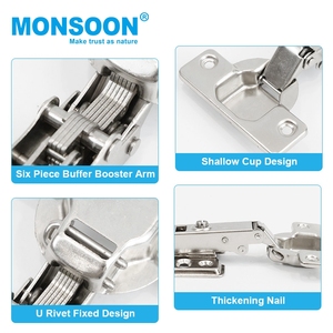 Monsoon-bisagras de puerta de cierre suave, alta calidad, suministro de fábrica, India, tipo fijo, 2022 - Product Image 3