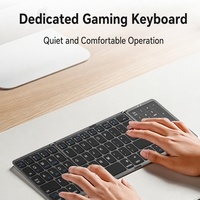 Nouveau clavier mini sans fil BT rechargeable pliable portable avec pavé tactile numérique pour ordinateur portable, tablette, téléphone