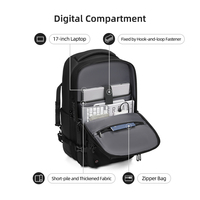 Mochila con ruedas multifunción impermeable de alta calidad, puerto de carga Usb para exteriores, mochila antirrobo con bolsa de compresión al vacío