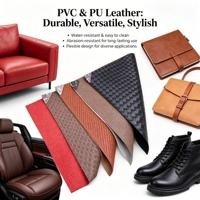 Kulit Sintetis PVC Premium Gulungan Tahan Air Awet Bermotif untuk Furnitur Interior Mobil Tas Ukuran Lebar Warna Sesuai Pesanan Tersedia
