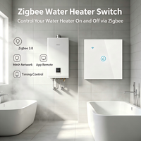 UBARO 20A pour Chauffe-eau Zigbee, Interrupteur Mural Intelligent Tactile avec Prise en Charge Vocale Alexa & Alice, Contrôle de la Temporisation, Compatible Smart Life 240V