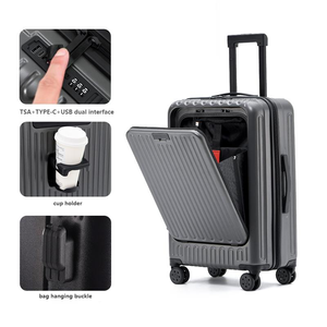 <span class=keywords><strong>Valise</strong></span> de Voyage d'Affaires PC 20 Pouces à Ouverture Frontale Bagage Cabine Léger avec Port Type-C - Product Image 6