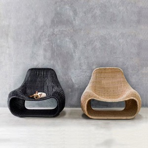 Conjunto de Sofás Nórdicos para Exteriores, Diseño Moderno, Silla de Mimbre Metálica para Patio, Jardín, Hotel, Salón, por Nordic Rattan Furniture - Product Image 1