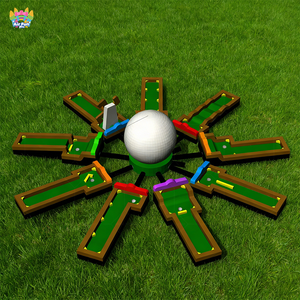Campo de <span class=keywords><strong>Mini</strong></span> <span class=keywords><strong>Golf</strong></span> Inflable de PVC de 9 Hoyos con Obstáculos Divertidos para Uso <span class=keywords><strong>en</strong></span> Interiores y Exteriores <span class=keywords><strong>en</strong></span> <span class=keywords><strong>Casa</strong></span> y <span class=keywords><strong>en</strong></span> la Escuela - Product Image 1