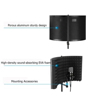 Écran insonorisé de bouclier d'isolation de microphone d'accessoires de mousse insonorisante à haute densité pour le microphone de studio d'enregistrement - Product Image 6