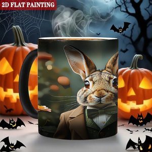 Frosted Black 11oz <b>Ceramic</b> <b>Mug</b> Heat Color Changing Magic Cup Friend Gathering Festival Gift - Product Image 6