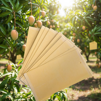 200*100 mm Niet-toxische, waterdichte, dubbelzijdige kleefval, snijbaar voor fruitvliegen in boomgaarden, geïntegreerde ongediertebestrijding