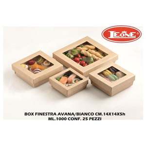กล่อง finestra avana/bianco ชุด25 14X14X5H ML.1000อิตาเลี่ยนอาหารที่เก็บและภาชนะ - Product Image 1