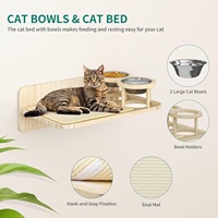 2025 étagères d'escalade murales en bois de luxe de haute qualité pour chat avec carton de meubles de hamac d'intérieur emballé